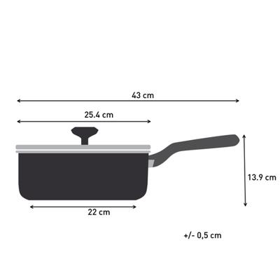 Tefal Kookgerei Tefal cook & change keramisch hapjespan 24 cm pfas-vrij met deksel keramische antiaanbaklaag geschikt voor inductie