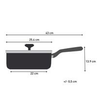 Tefal Kookgerei Tefal cook & change keramisch hapjespan 24 cm pfas-vrij met deksel keramische antiaanbaklaag geschikt voor inductie - thumbnail