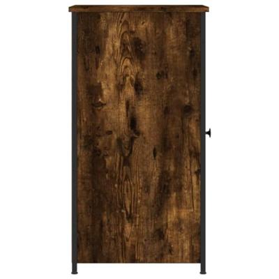 Nachtkastje 32x42x80 cm bewerkt hout gerookt eikenkleurig