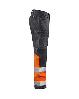 Blåkläder Werkbroek met stretch High-Vis 15511811 | Medium Grijs/ High-Vis Oranje | Maat 62 - 7330509746240