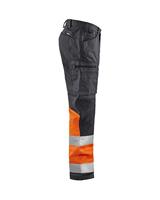 Blåkläder Werkbroek met stretch High-Vis 15511811 | Medium Grijs/ High-Vis Oranje | Maat 62 - 7330509746240 - thumbnail