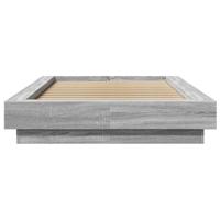 Bedframe met LED-verlichting grijs sonoma eikenkleurig 90x200cm - thumbnail