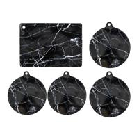 Inductie Beschermingsset 5-delig Siliconen/Zwart - thumbnail