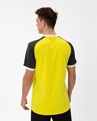 JAKO 4224 Shirt Iconic Km - Zachtgeel/Zwart - L