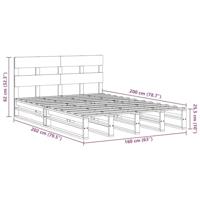Bedframe zonder matras massief grenenhout wasbruin 160x200 cm - thumbnail
