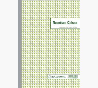 Exacompta ontvangsten, ft A4, Franstalig, dupli (50 x 2 vel)