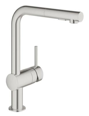 Grohe Minta keukenkraan met uittrekbare handdouche dualspray supersteel Grohe Minta keukenkraan met uittrekbare handdouche dualspray supersteel