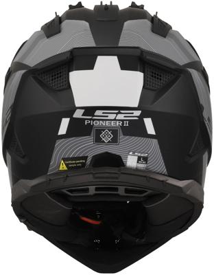 LS2 endurohelm "mx702 pioneer ii hill" helmet mx702 pioneer ii hill m. bw/ws gr. m