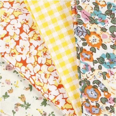 Creativ Company Patchwork stof geel 45x55cm, 4st. Creativ Company Patchwork stof geel 45x55cm, 4st.