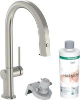 Hansgrohe Aqittura M91 Filter systeem 210, uittrekbare uitloop, starter set, rvs look - thumbnail