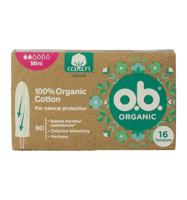 O.b. O.B. Tampons organic mini 16 stuks - thumbnail