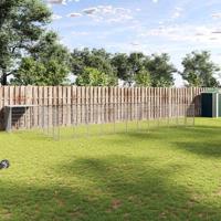Hondenkennel 22,99 m² staal zilverkleurig - thumbnail