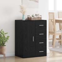 Dressoir met lade Zwart Eiken 59 x 39 x 80 cm Bewerkt hout - thumbnail