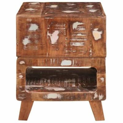 Bijzettafel Bruin 40 x 40 x 49 cm Massief Gerecycled Hout