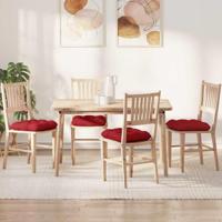 VidaXL Zitkussens 4 pcs rood 45 x 45 x 12 cm stof - thumbnail