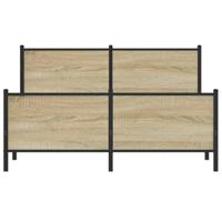 Bedframe zonder matras metaal sonoma eikenkleurig 140x200 cm - thumbnail