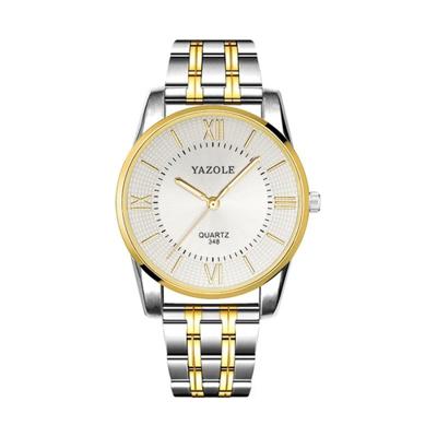 YAZOLE 348 mannen Fashion Business stalen band Band Quartz Wrist Watch lichtgevende punten (wit) YAZOLE 348 mannen Fashion Business stalen band Band Quartz Wrist Watch lichtgevende punten (wit)