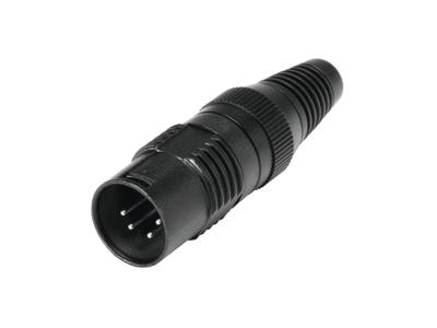 Hicon HI-X4CM-G XLR-connector Stekker, recht Aantal polen: 4 Zwart 1 stuk(s)