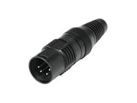 Hicon HI-X4CM-G XLR-connector Stekker, recht Aantal polen: 4 Zwart 1 stuk(s) - thumbnail
