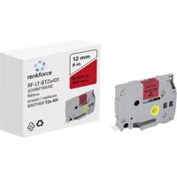 Labeltape Renkforce RF-LT-BTZe431 Compatibel vervangt Brother TZe-431 12 mm Tapekleur: Rood Tekstkleur: Zwart 8 m - thumbnail