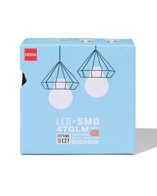 HEMA Led kogel smd E27 4.9W 470lm - 2 stuks