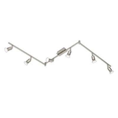 LED Plafondspot - Trion Nimo - GU10 Fitting - 18W - Warm Wit 3000K - 6-lichts - Rechthoek - Mat Nikkel - Aluminium LED Plafondspot - Trion Nimo - GU10 Fitting - 18W - Warm Wit 3000K - 6-lichts - Rechthoek - Mat Nikkel - Aluminium