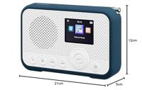 Sangean WFR-39 Zakradio met internetradio Internet, DAB, VHF (FM) Internetradio, FM, WiFi Spotify, Wekfunctie, Oplaadbaar Wit, Blauw - thumbnail