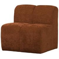 Woood Mojo eetkamerbank 84 cm met rugleuning rib Roestbruin - thumbnail