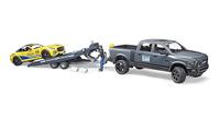 Bruder 02504 RAM Power Wagon en Roadster Bruder Racing Team + Figuur 1:16 - thumbnail