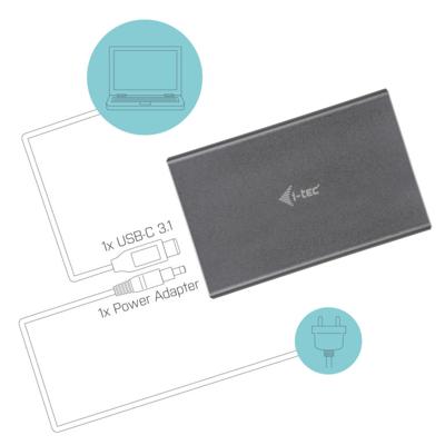 i-tec MySafe USB 3.0 / USB-C 3.1 Gen. 2 externe behuizing