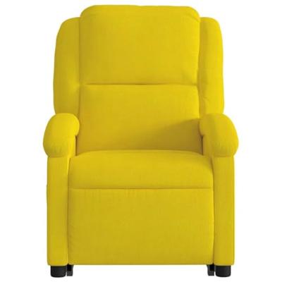 Sta-op-massagestoel elektrisch verstelbaar fluweel geel