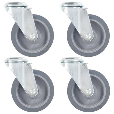 VidaXL 12 st zwenkwielen met boutgaten 100 mm
