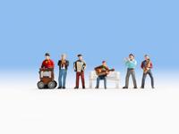 NOCH 12955 N Optredens van straatmuzikanten figuren Kant-en-klare module, Scène met geluid - thumbnail