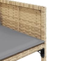 9-delige Tuinset met kussens poly rattan gemengd beige - thumbnail