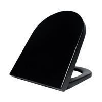 Wiesbaden Vesta toiletzitting softclose en quick release mat zwart - thumbnail