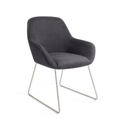 Jesper Home Eetkamerstoel 'Kushi' Slide Steel, kleur Black-Out