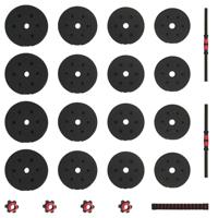 2-in-1 Halter Set Zwart en Rood 121 x 19,5 x 19,5 cm - thumbnail