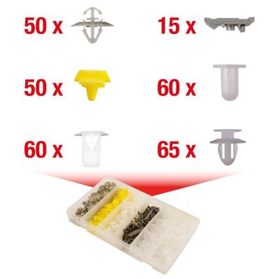 KS Tools 420.0750 Bevestigingsset clip voor Renault, 300-delig