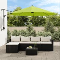 VidaXL Wandparasol met leds 290 cm appelgroen - thumbnail