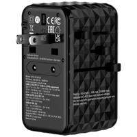 Verbatim UTA-10 GaN III Reislader 140 W 1x USB-A, 3x USB-C USB PD, USB PD 3.1, QC 3.0, QC 4+, PPS, Fast Charge, SuperCharge, Adaptive Fast Charge Zwart, Grijs - thumbnail