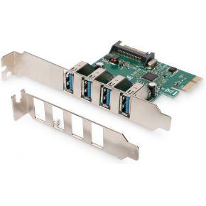 Digitus DS-30221-1 4 poorten PCI Express kaart USB-A 3.0 PCIe Digitus DS-30221-1 4 poorten PCI Express kaart USB-A 3.0 PCIe