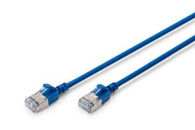 Digitus DK-1632-A-015S-B RJ45 Netwerkkabel, patchkabel CAT 6A F/FTP 1.5 m Blauw Kleurcodering, Afgeschermd, Meerdradig, Met anti-kniktule 1 stuk(s)