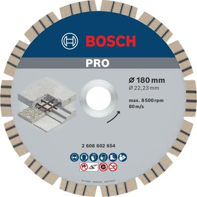 Bosch Accessories 2608602654 Bosch Power Tools Diamanten doorslijpschijf Diameter 180 mm 1 stuk(s) Bosch Accessories 2608602654 Bosch Power Tools Diamanten doorslijpschijf Diameter 180 mm 1 stuk(s)