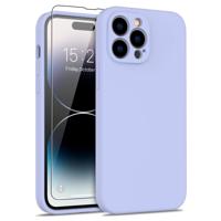 Lunso - iPhone 15 Pro - Hoesje Flexibel silicone Backcover - Lila - thumbnail