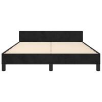 Bedframe zonder matras 140x200 cm fluweel zwart - thumbnail