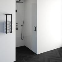 BRAUER Void nisdeur helder glas 90x200 omkeerbaar incl. glascoating mat zwart GS-VON1H90200MZ - thumbnail