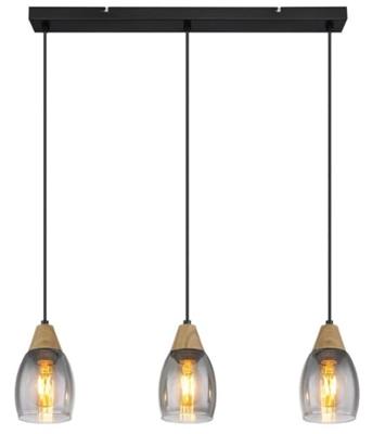 Globo 3-lichts hanglampReid smoke glas - 15706-3H