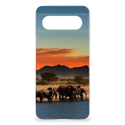 Google Pixel 8 | TPU Hoesje | Olifanten