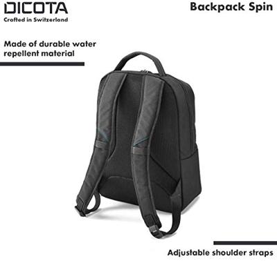 Dicota laptoprugzak Spin, voor laptops tot 15,6 inch, zwart - thumbnail