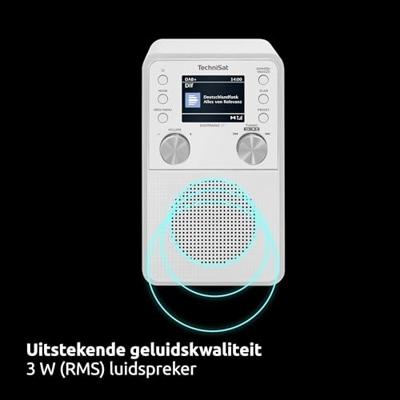 TechniSat DIGITRADIO 317 Radio DAB+, FM FM, DAB+, Bluetooth, AUX Wekfunctie Wit
